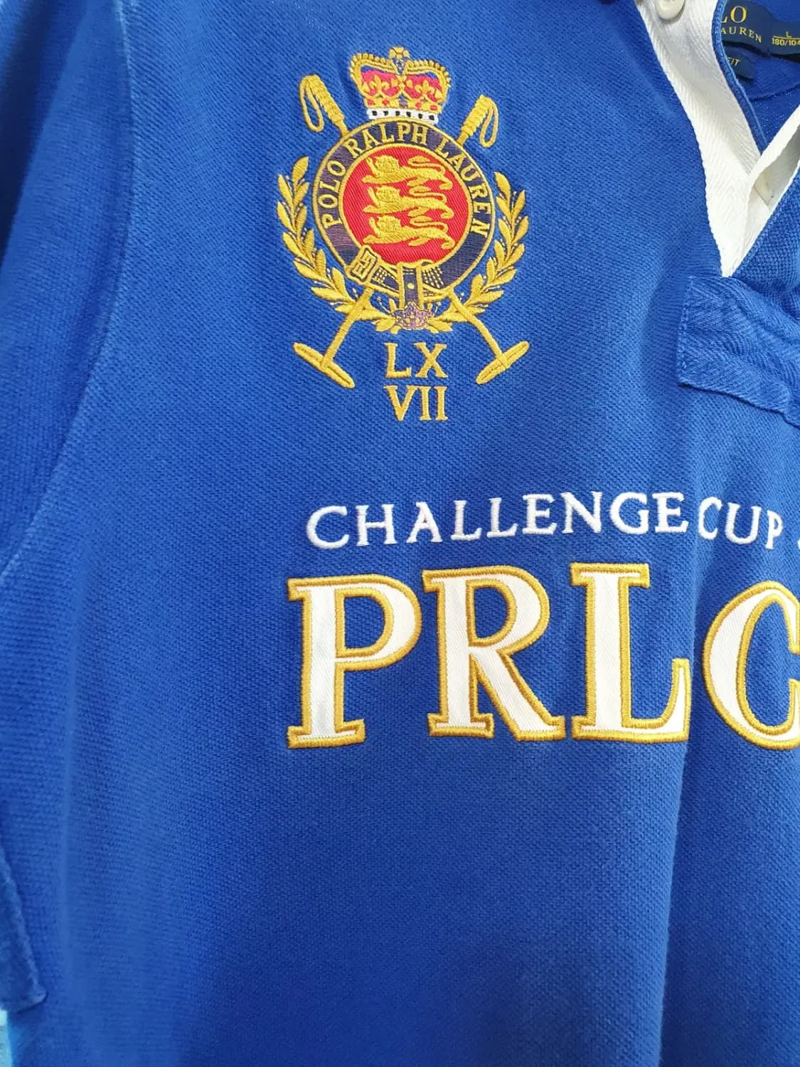 L사이즈 폴로 랄프로렌 블루포니 빅로고 커스텀핏 블랙와치 카라티 피케티 상품이미지4