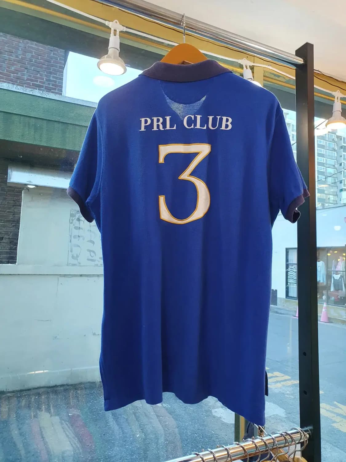 L사이즈 폴로 랄프로렌 블루포니 빅로고 커스텀핏 블랙와치 카라티 피케티 상품이미지8