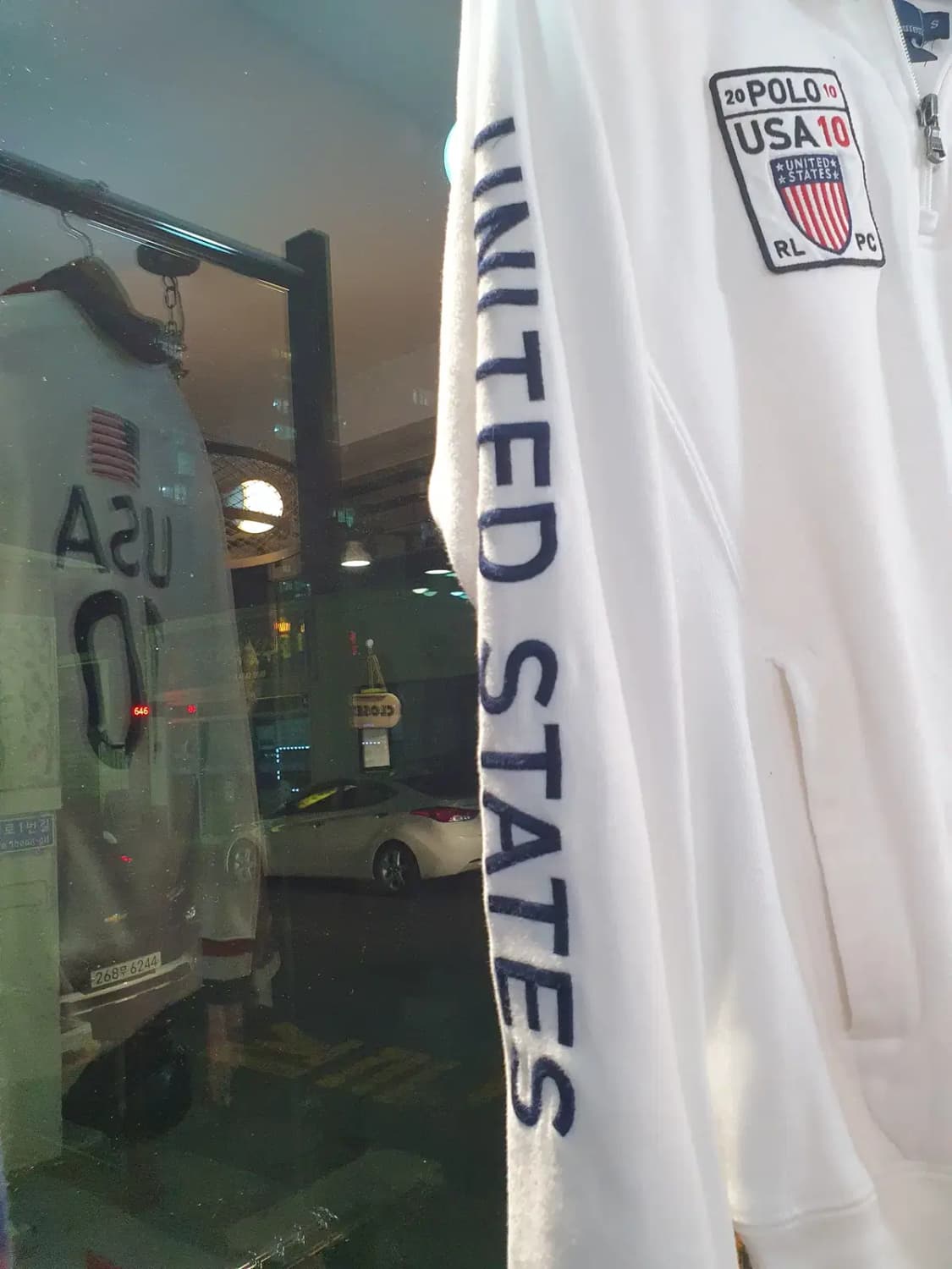 폴로 랄프로렌 USA 성조기 패치 자수 반집업 S사이즈 상품이미지4