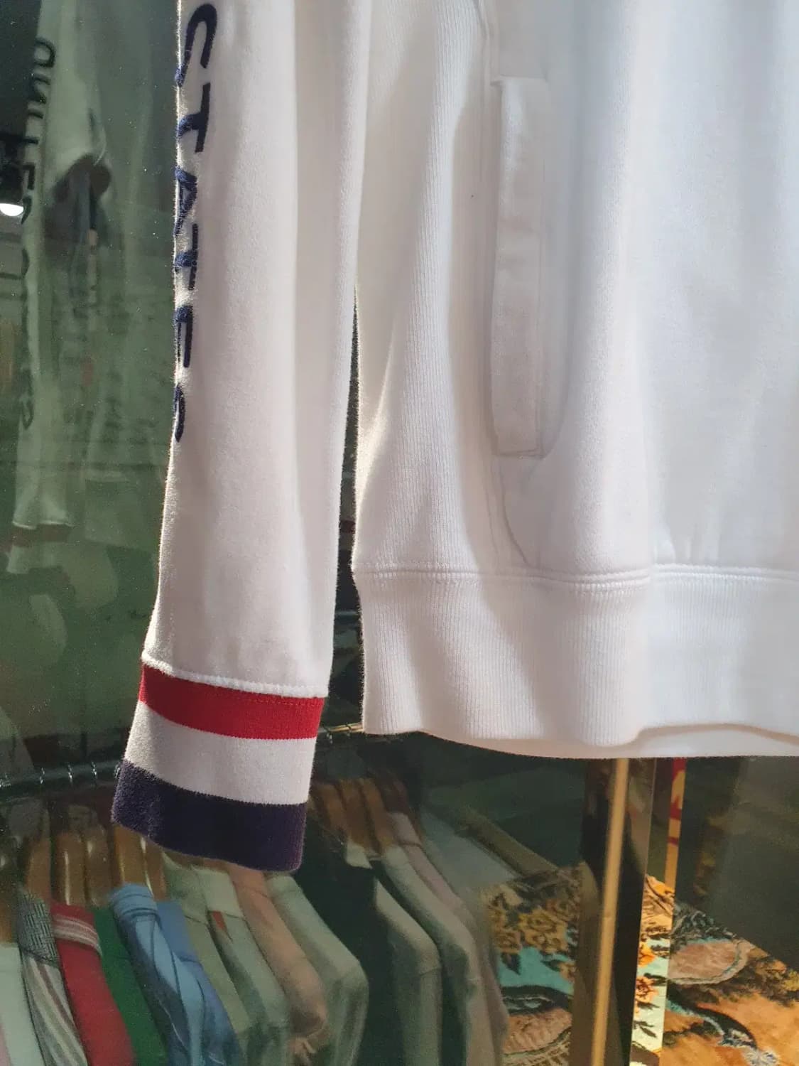 폴로 랄프로렌 USA 성조기 패치 자수 반집업 S사이즈 상품이미지5