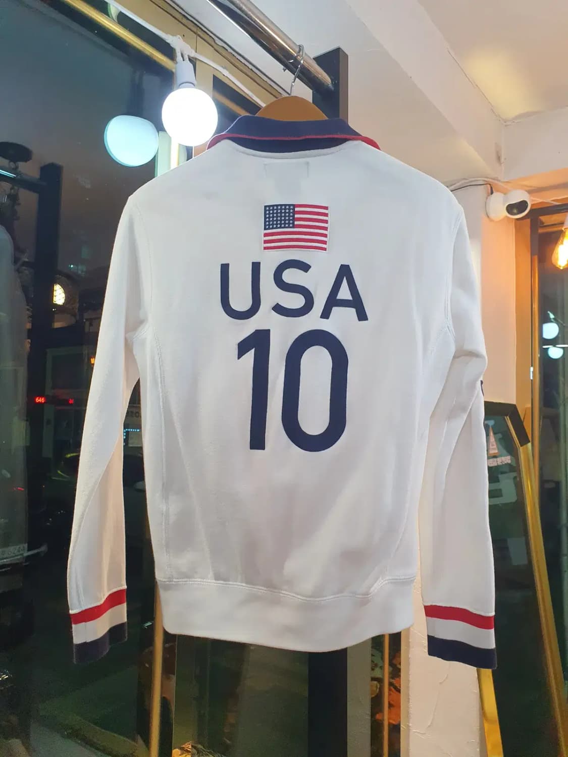 폴로 랄프로렌 USA 성조기 패치 자수 반집업 S사이즈 상품이미지6