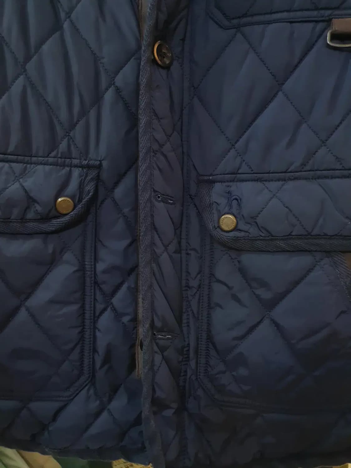 헤지스 자수로고 캠튼 퀼팅 스웨이드 코듀로이 배색자켓 95사이즈 상품이미지4