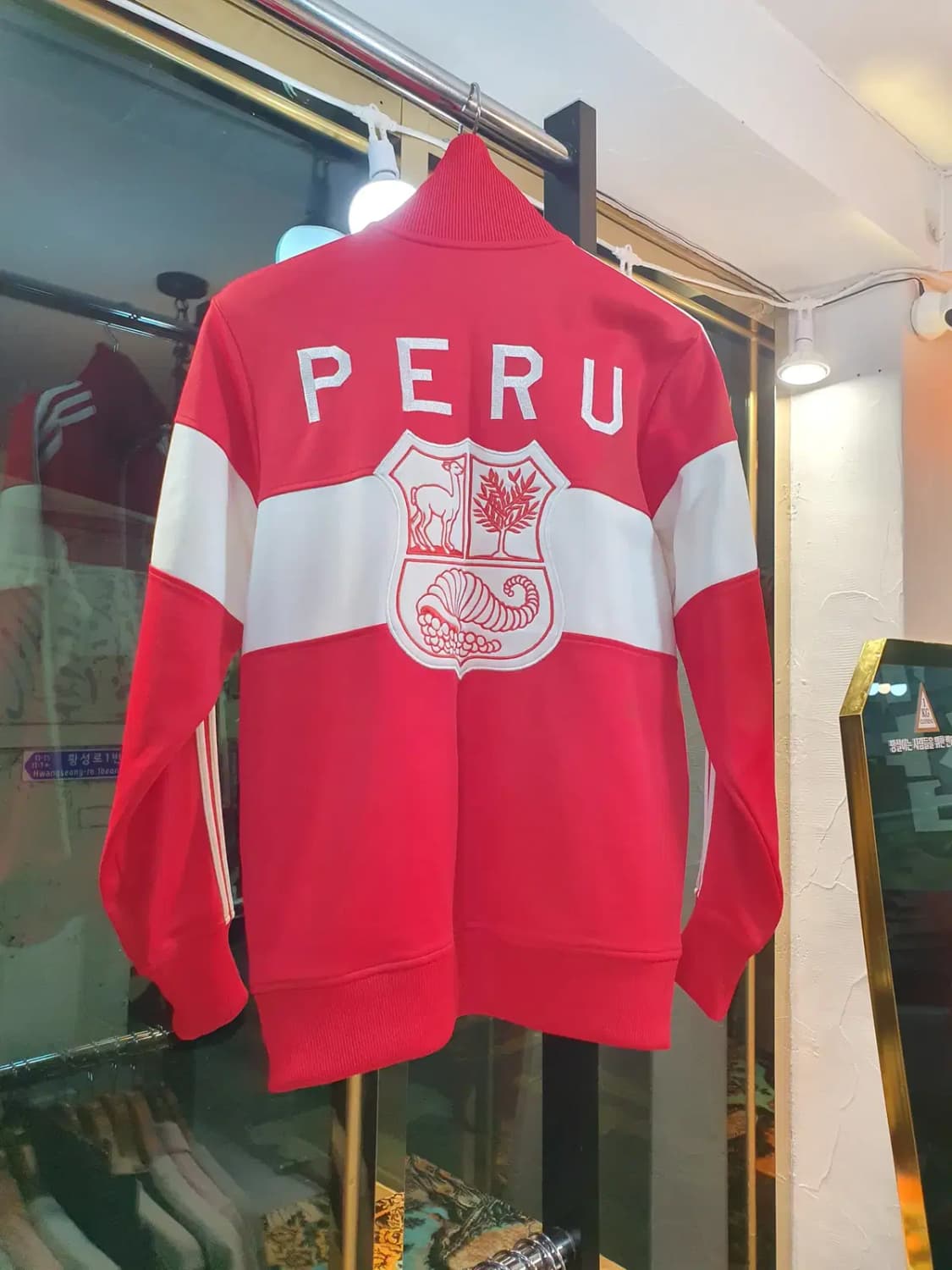 대장급 95사이즈 아디다스 페루 자수 파이어버드 집업 저지 트랙탑 자켓 상품이미지1