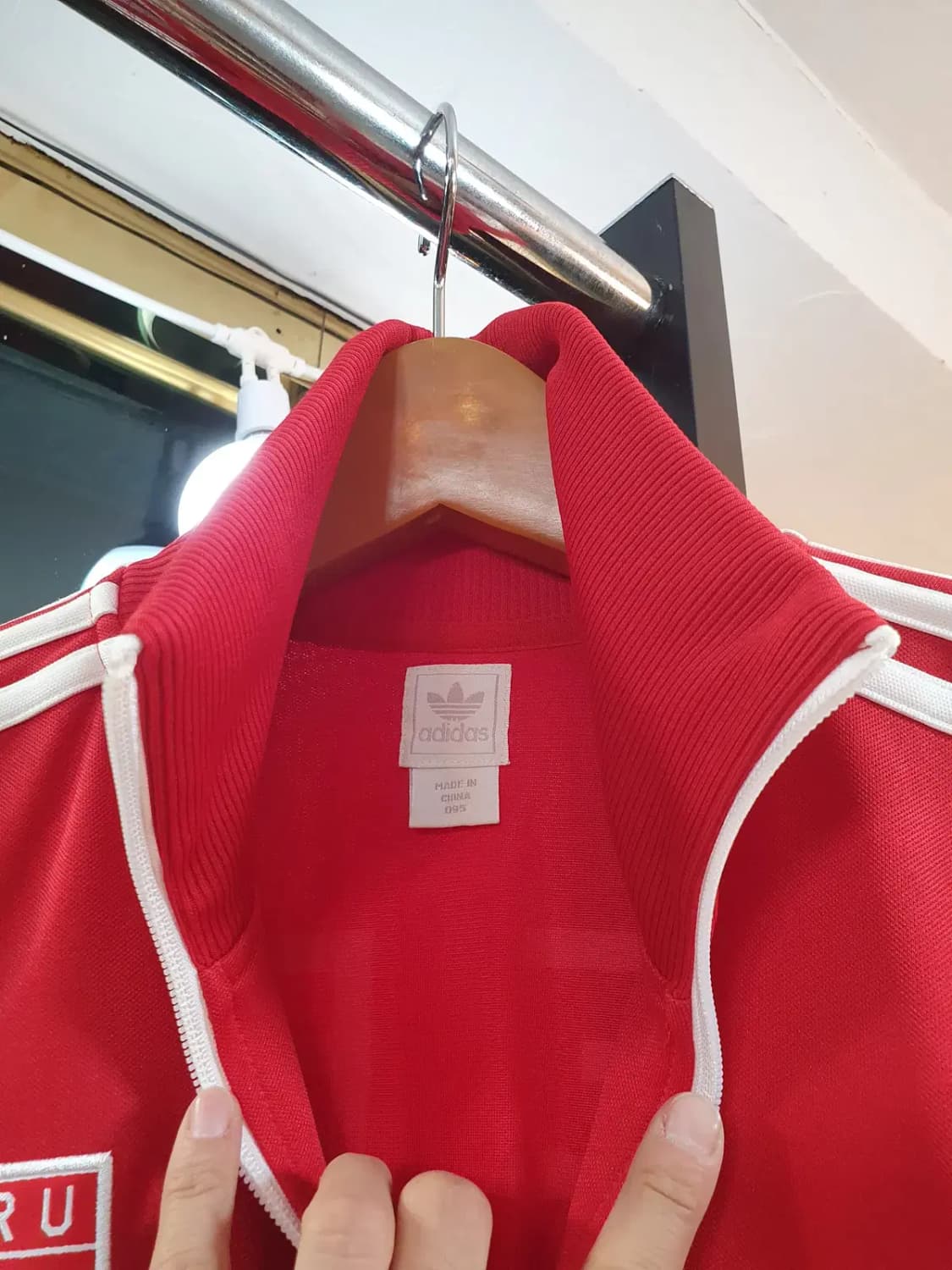 대장급 95사이즈 아디다스 페루 자수 파이어버드 집업 저지 트랙탑 자켓 상품이미지5