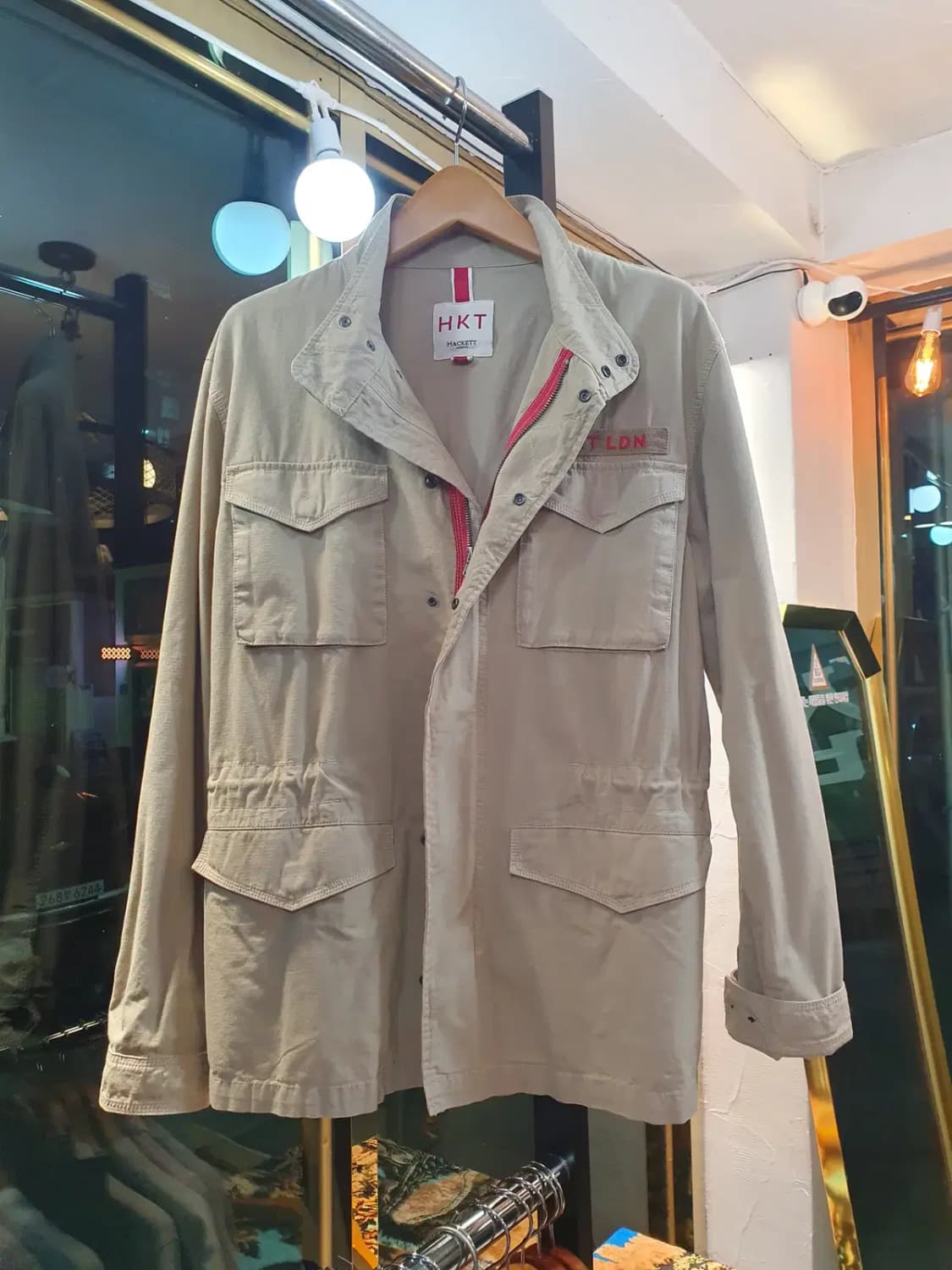 해켓 헤켓 베이지 컬러 사파리 멀티포켓 자켓 실사이즈 XL 상품이미지1