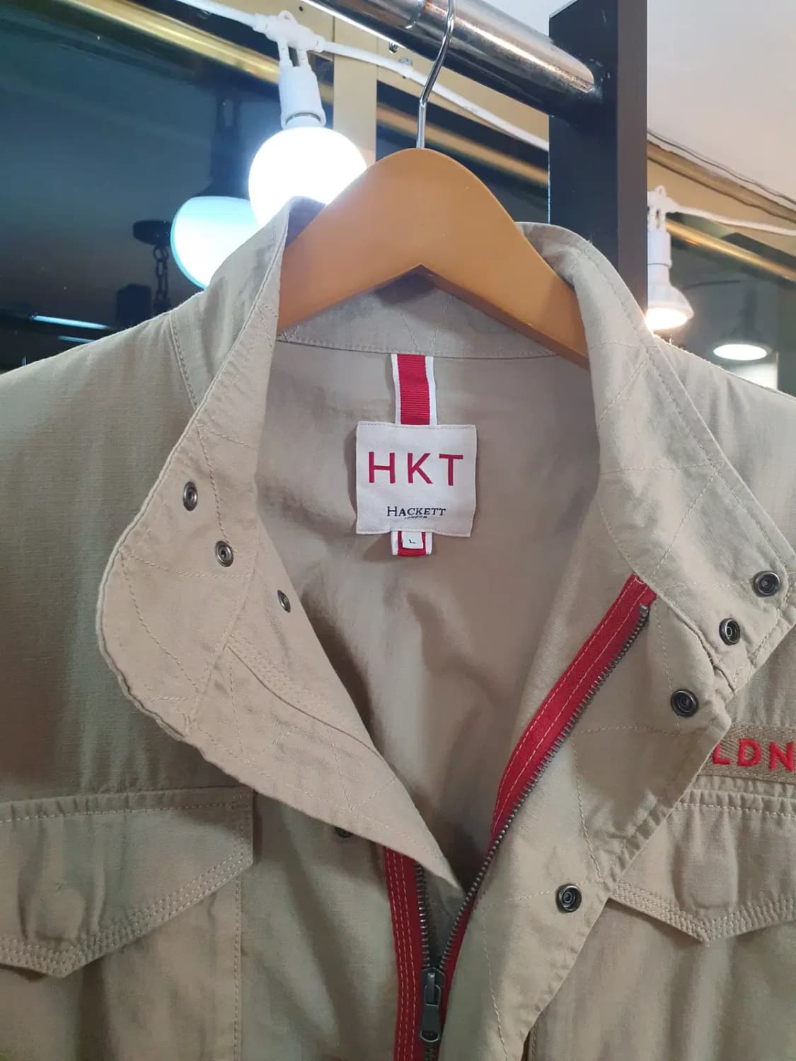 해켓 헤켓 베이지 컬러 사파리 멀티포켓 자켓 실사이즈 XL 상품이미지3