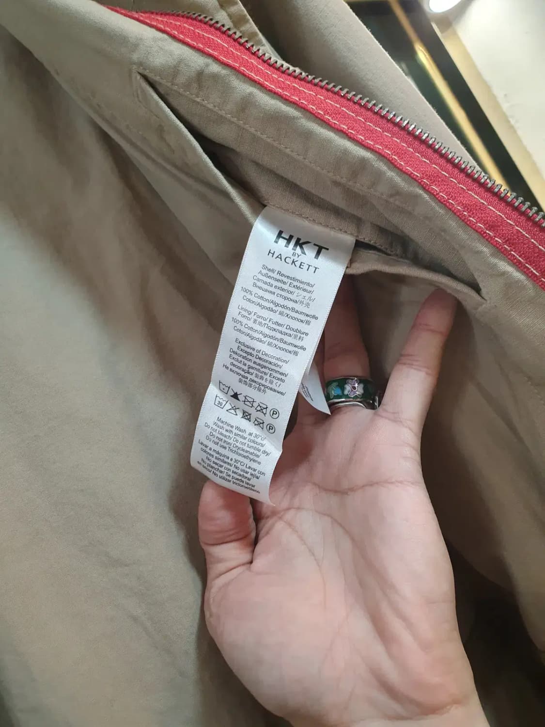 해켓 헤켓 베이지 컬러 사파리 멀티포켓 자켓 실사이즈 XL 상품이미지7