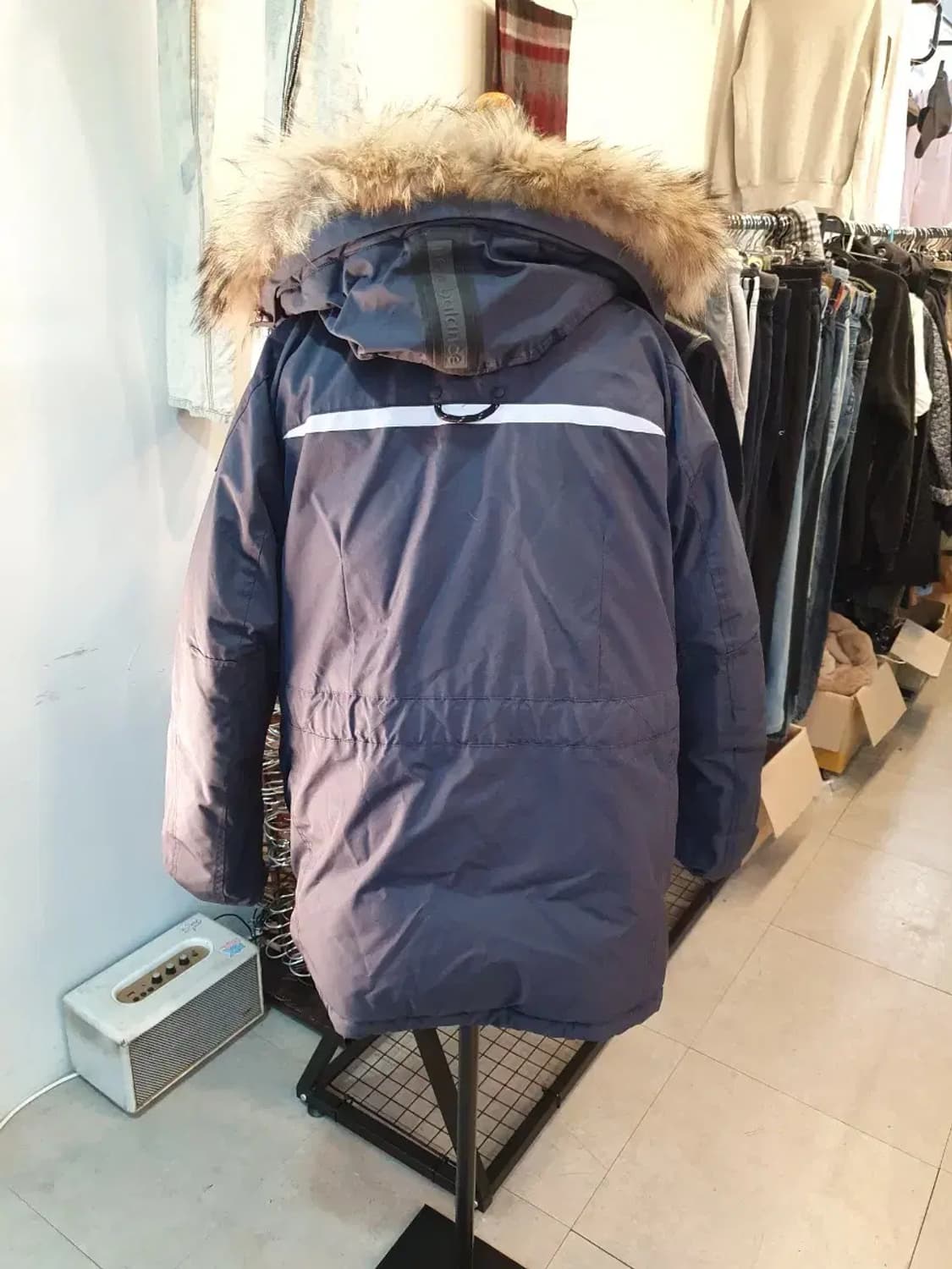 뉴발란스 카메라맨 네이비 후드 퍼 패딩 점퍼 95사이즈 상품이미지10