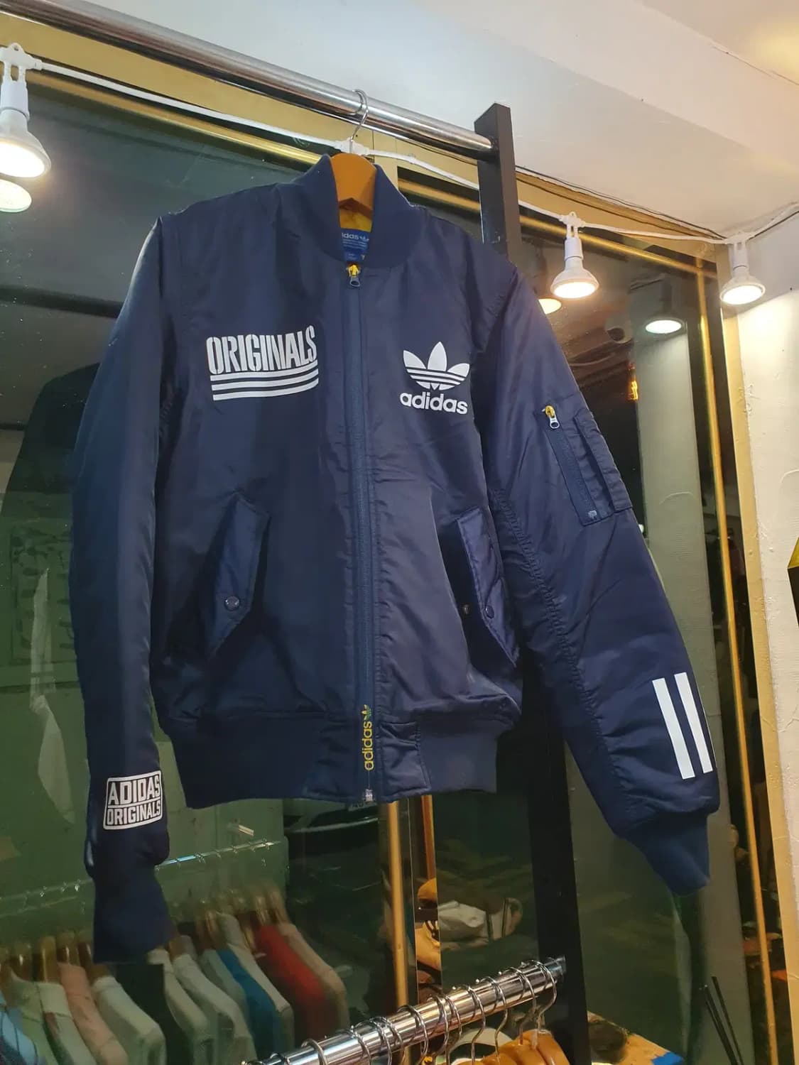 아디다스 파이어버드 로고 올드스쿨 스타디움 항공자켓 90사이즈 상품이미지5