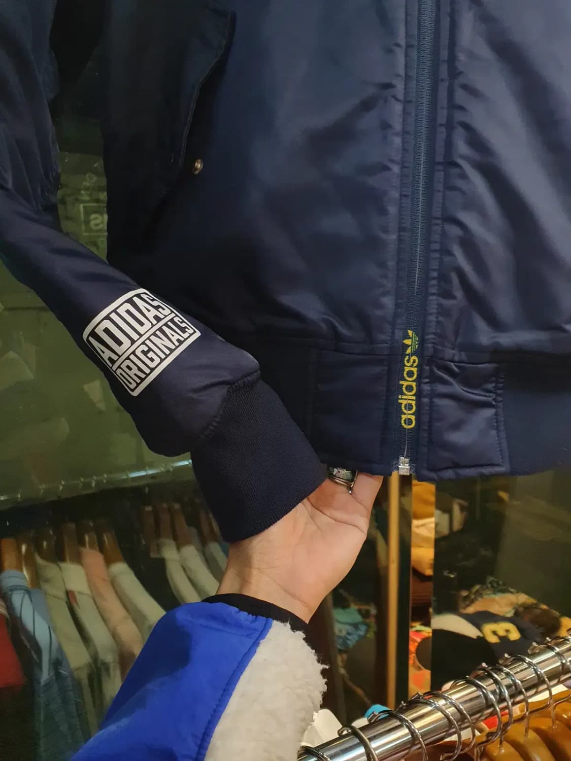 아디다스 파이어버드 로고 올드스쿨 스타디움 항공자켓 90사이즈 상품이미지9