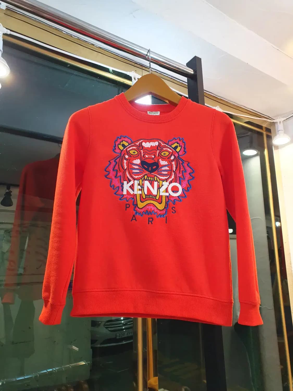 겐조 140 키즈 타이거 자수 맨투맨 레드 상품이미지1