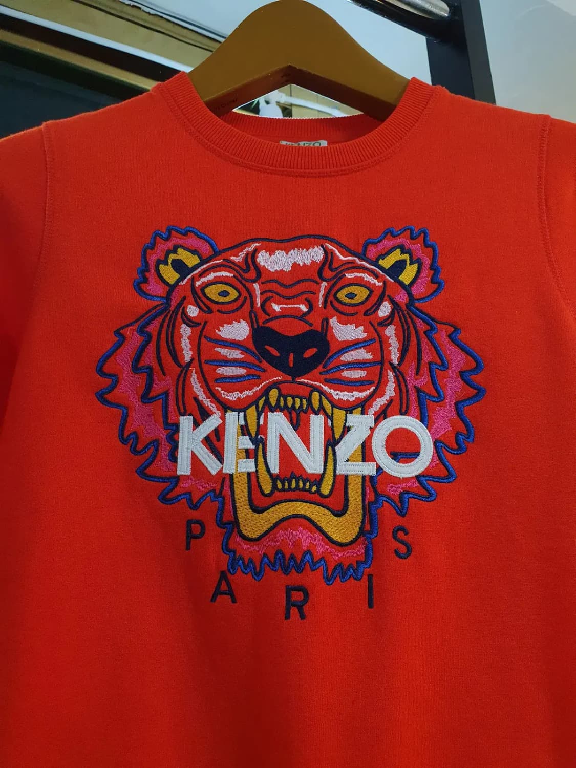 겐조 140 키즈 타이거 자수 맨투맨 레드 상품이미지4