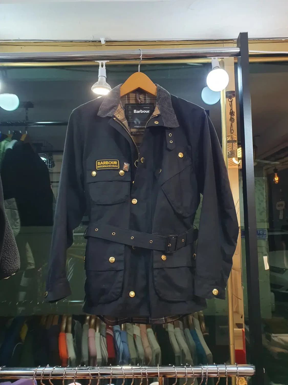 실사이즈 S~M 바버 인터네셔널 자켓 블랙 36 상품이미지1