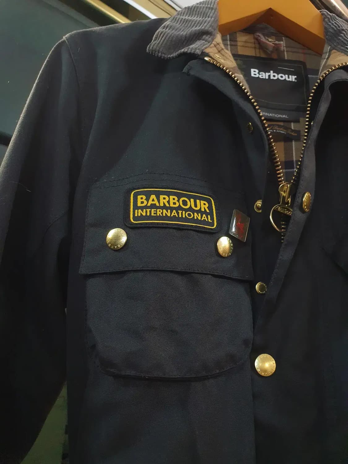 실사이즈 S~M 바버 인터네셔널 자켓 블랙 36 상품이미지4