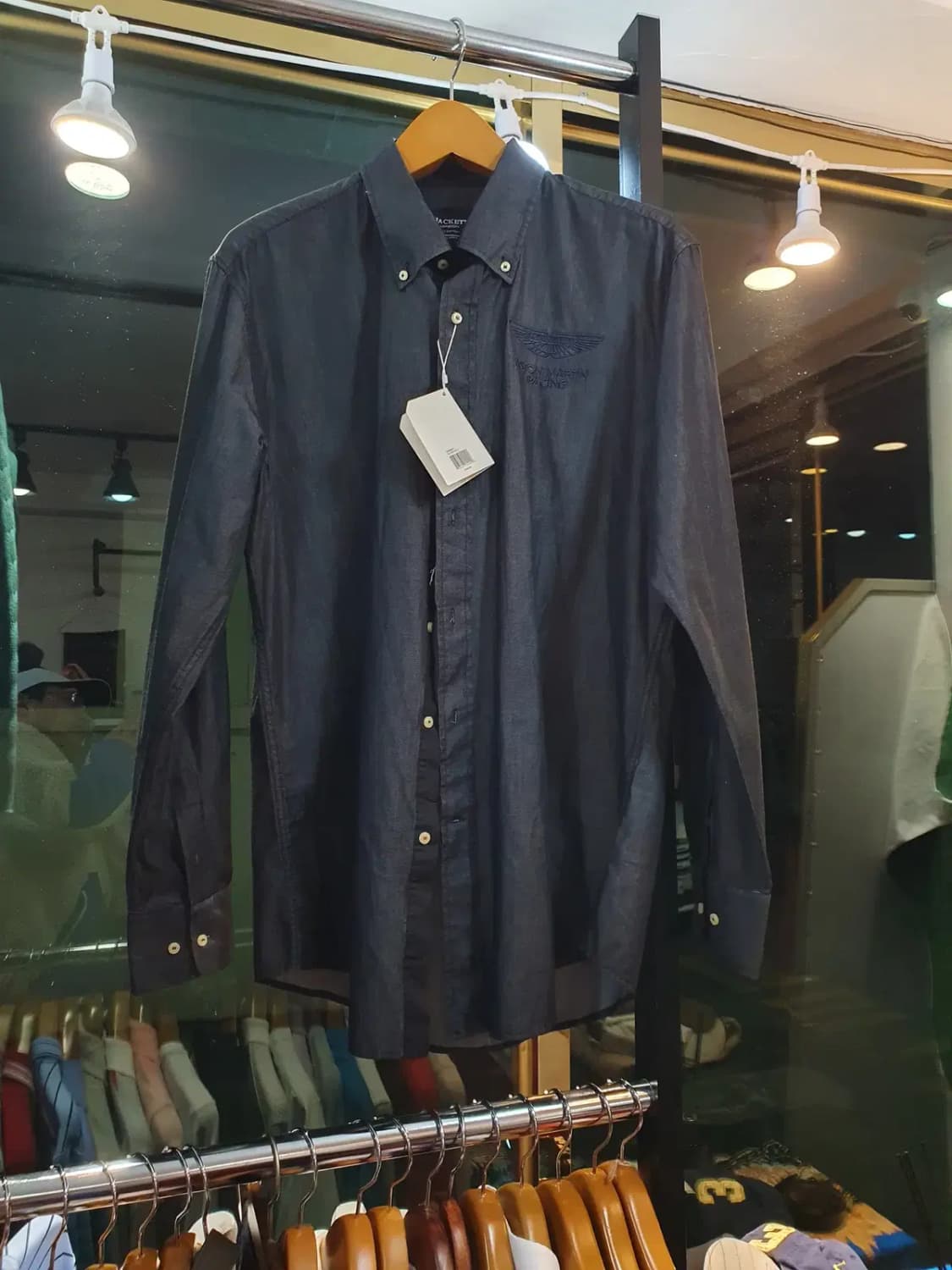 택채 새상품 해켓 헤켓 블랙컬러 에스턴마틴 콜라보셔츠 2XL XXL사이즈 상품이미지1