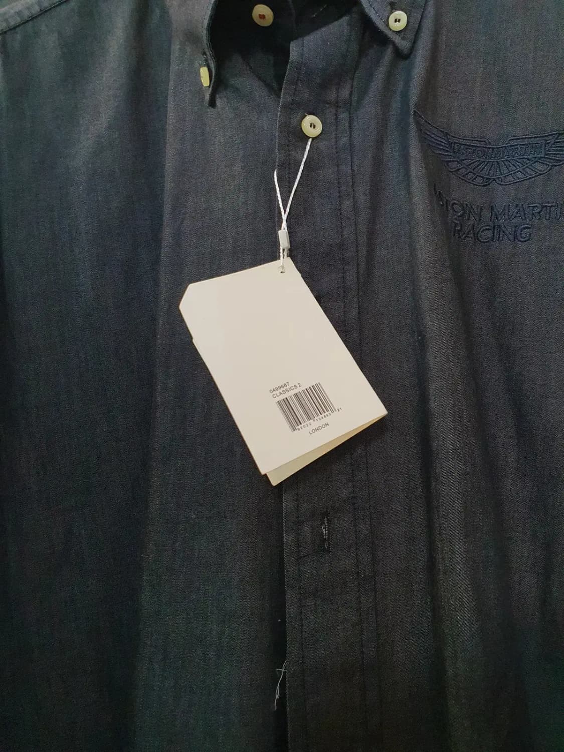 택채 새상품 해켓 헤켓 블랙컬러 에스턴마틴 콜라보셔츠 2XL XXL사이즈 상품이미지5