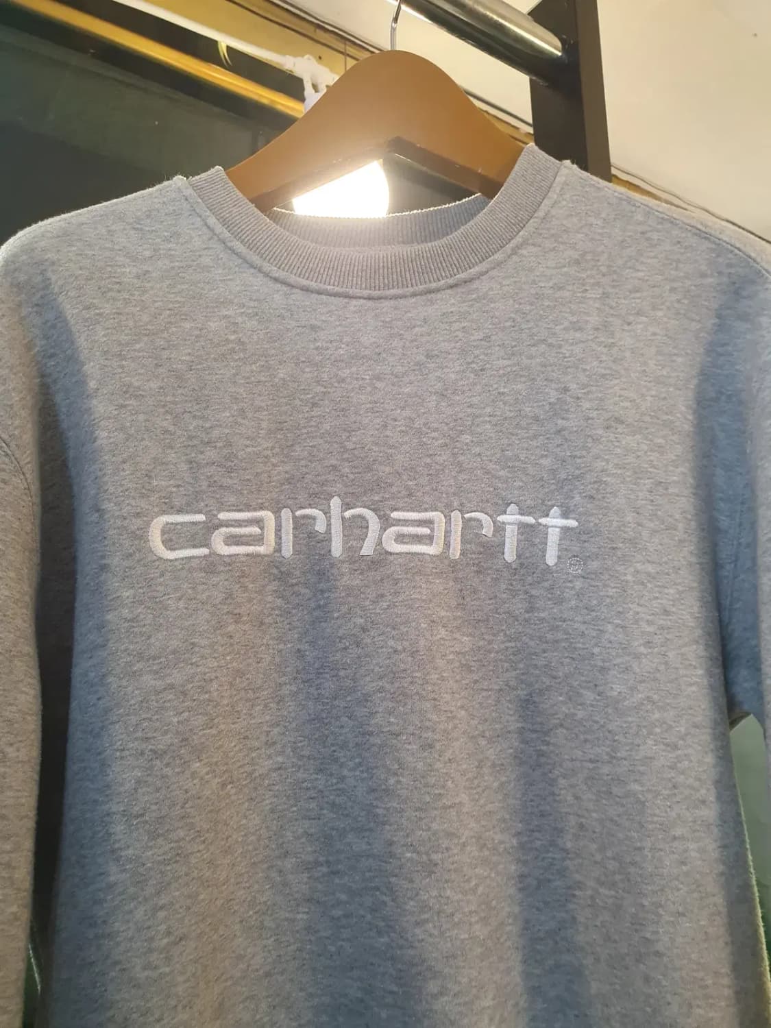 L사이즈 칼하트 영문 로고 자수 기모 맨투맨 스웨트셔츠 상품이미지3