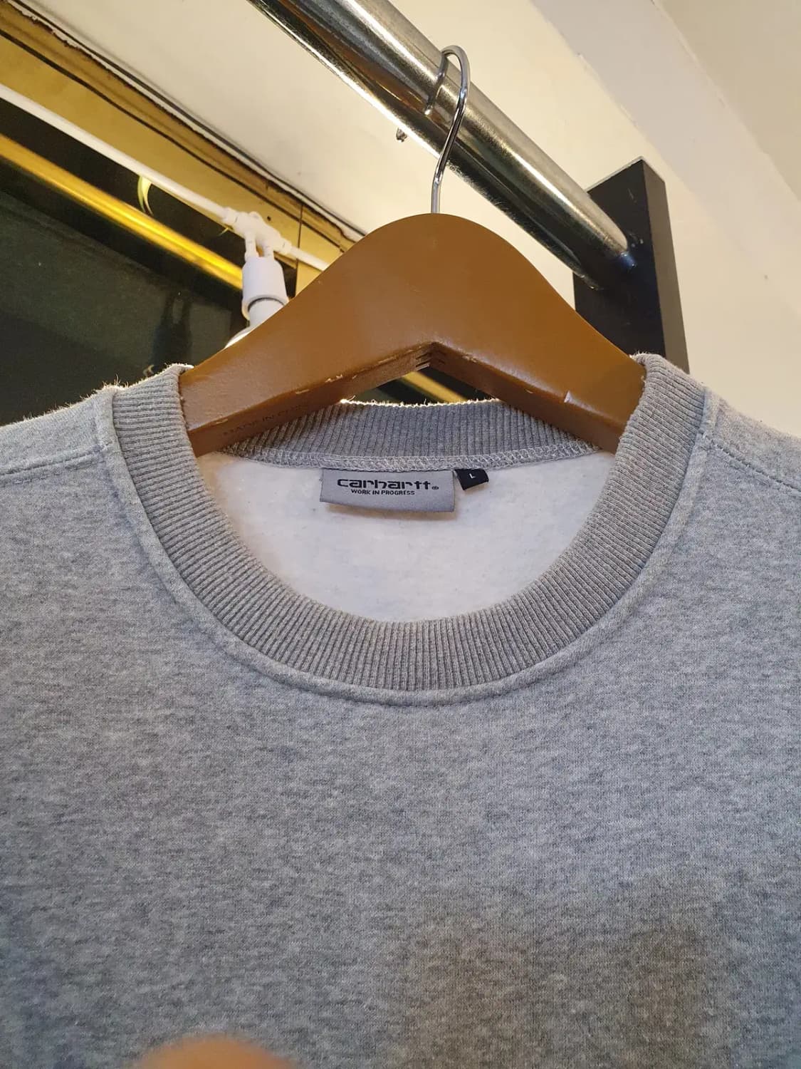 L사이즈 칼하트 영문 로고 자수 기모 맨투맨 스웨트셔츠 상품이미지4