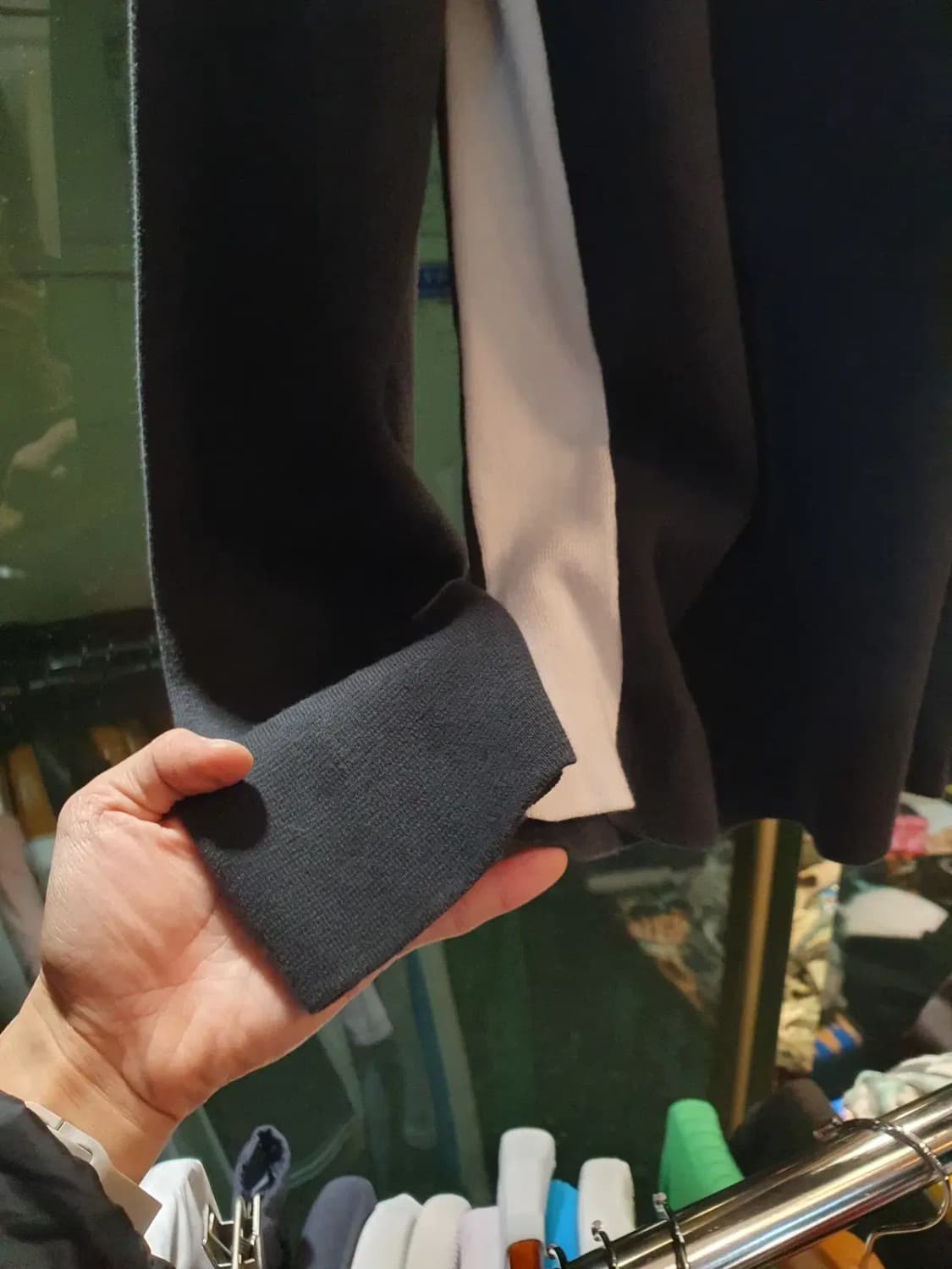 버버리 골프 L사이즈 메이드 인 이태리 이탈리아 배색 집업 저지 상품이미지5