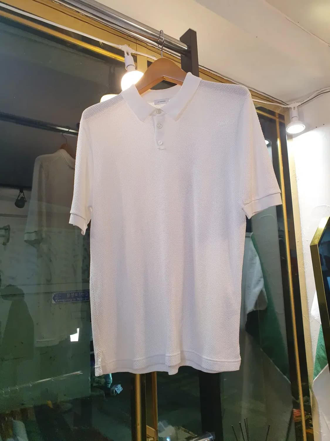 질샌더 52사이즈 심플 클래식 버드아이 피케티 카라티 화이트 상품이미지1