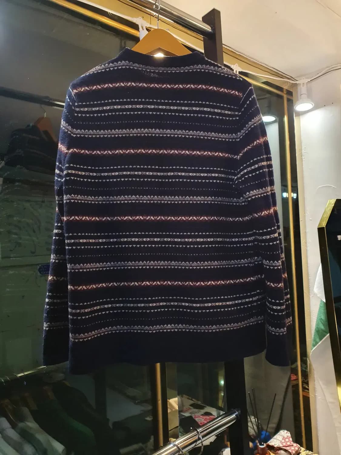 헨리코튼 실사이즈 100 클래식 올드스쿨 페어아일 패턴 니트 상품이미지6