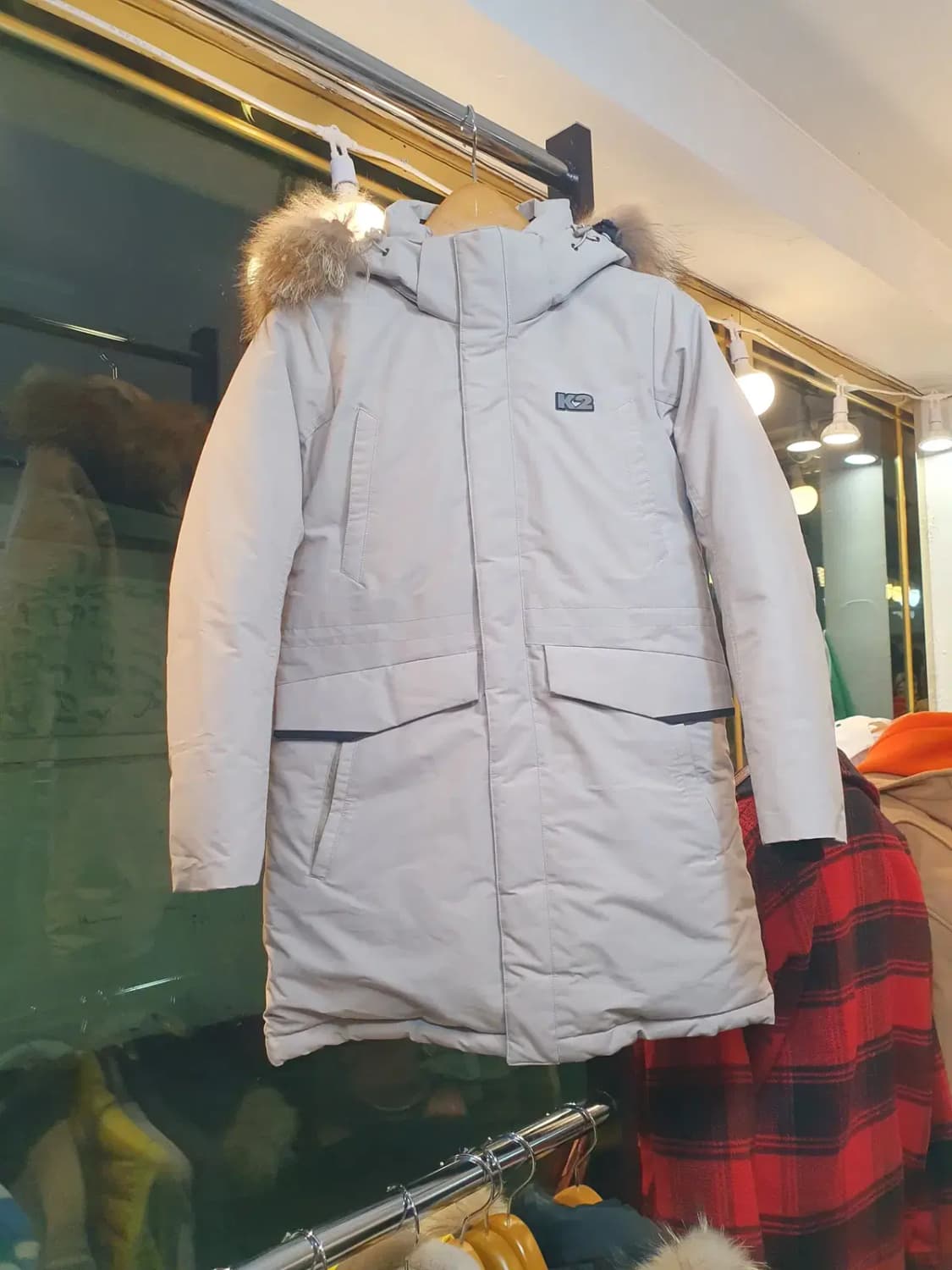 무하자 새상품급 90사이즈 K2 거위털 라쿤퍼 최고급 끝판왕 대장급 패딩 상품이미지1