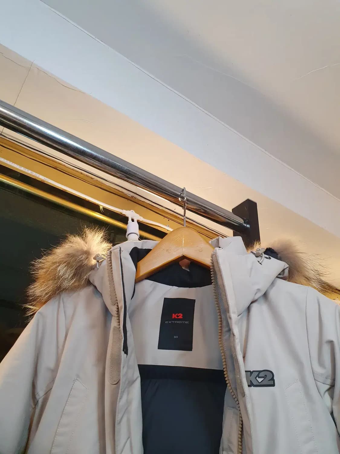 무하자 새상품급 90사이즈 K2 거위털 라쿤퍼 최고급 끝판왕 대장급 패딩 상품이미지5