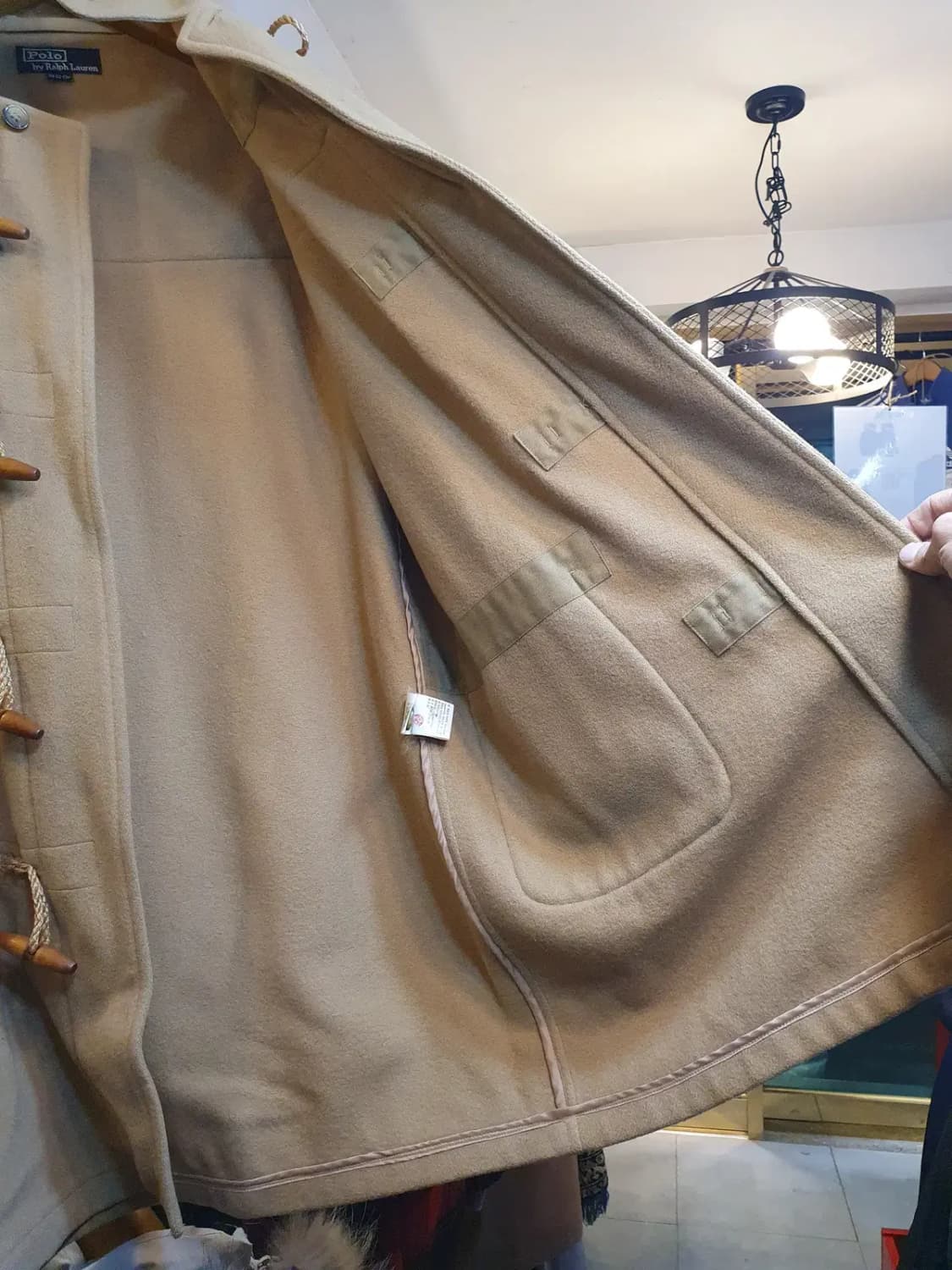 폴로 랄프로렌 클래식 오리지널 울 더플코트 떡볶이코트 실사이즈 XL 상품이미지5
