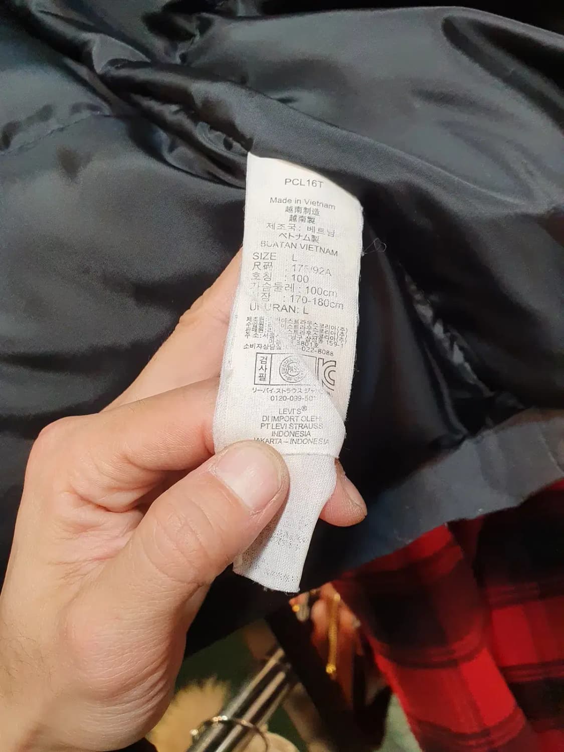 클래식 파이어맨 디테일 리바이스 블랙 패딩 L사이즈 상품이미지6