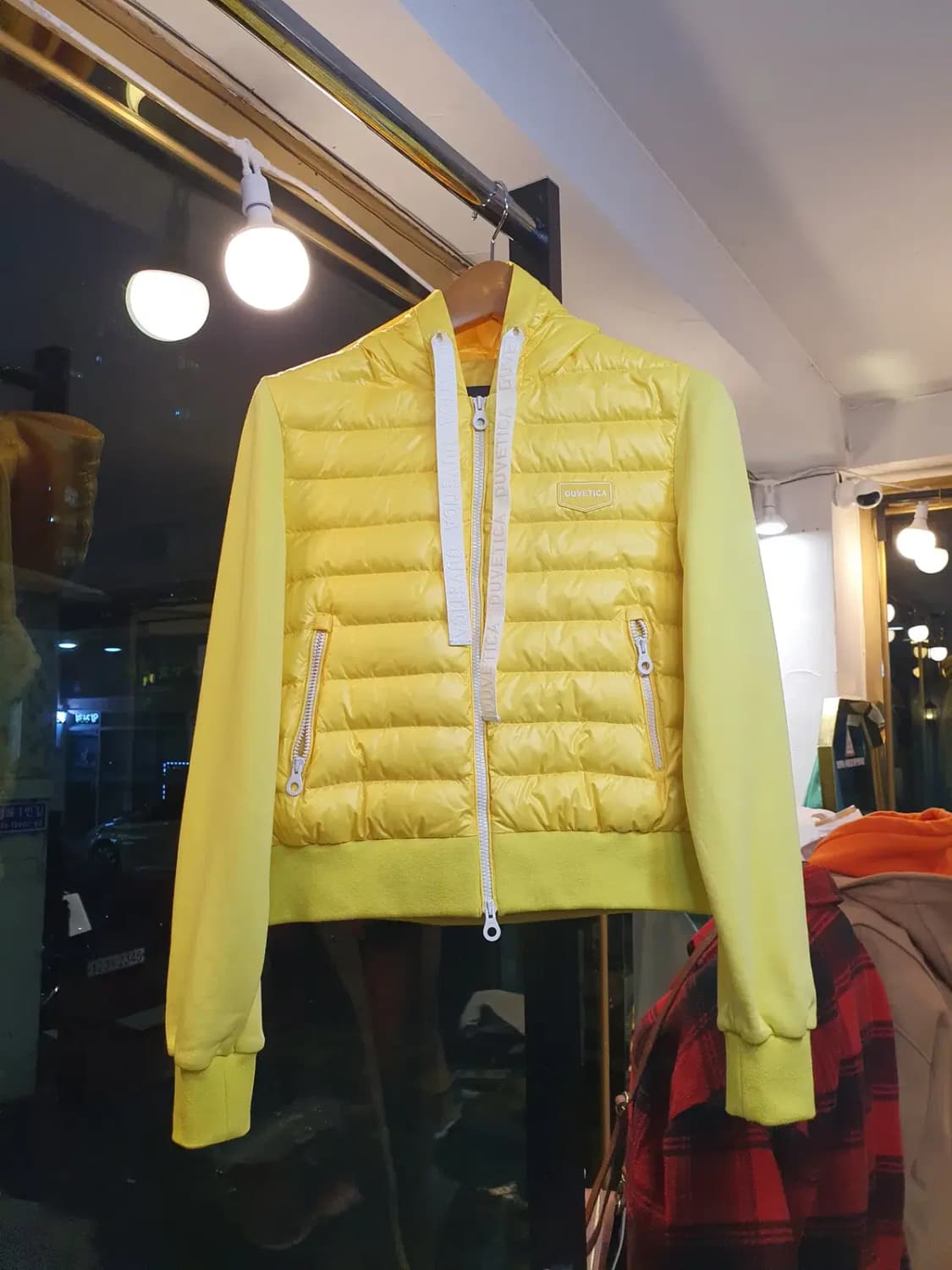 듀베티카 거위털 구스다운 니트 집업 42사이즈 넉넉 55~정핏 66 상품이미지1