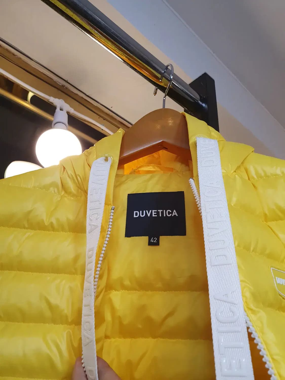 듀베티카 거위털 구스다운 니트 집업 42사이즈 넉넉 55~정핏 66 상품이미지6