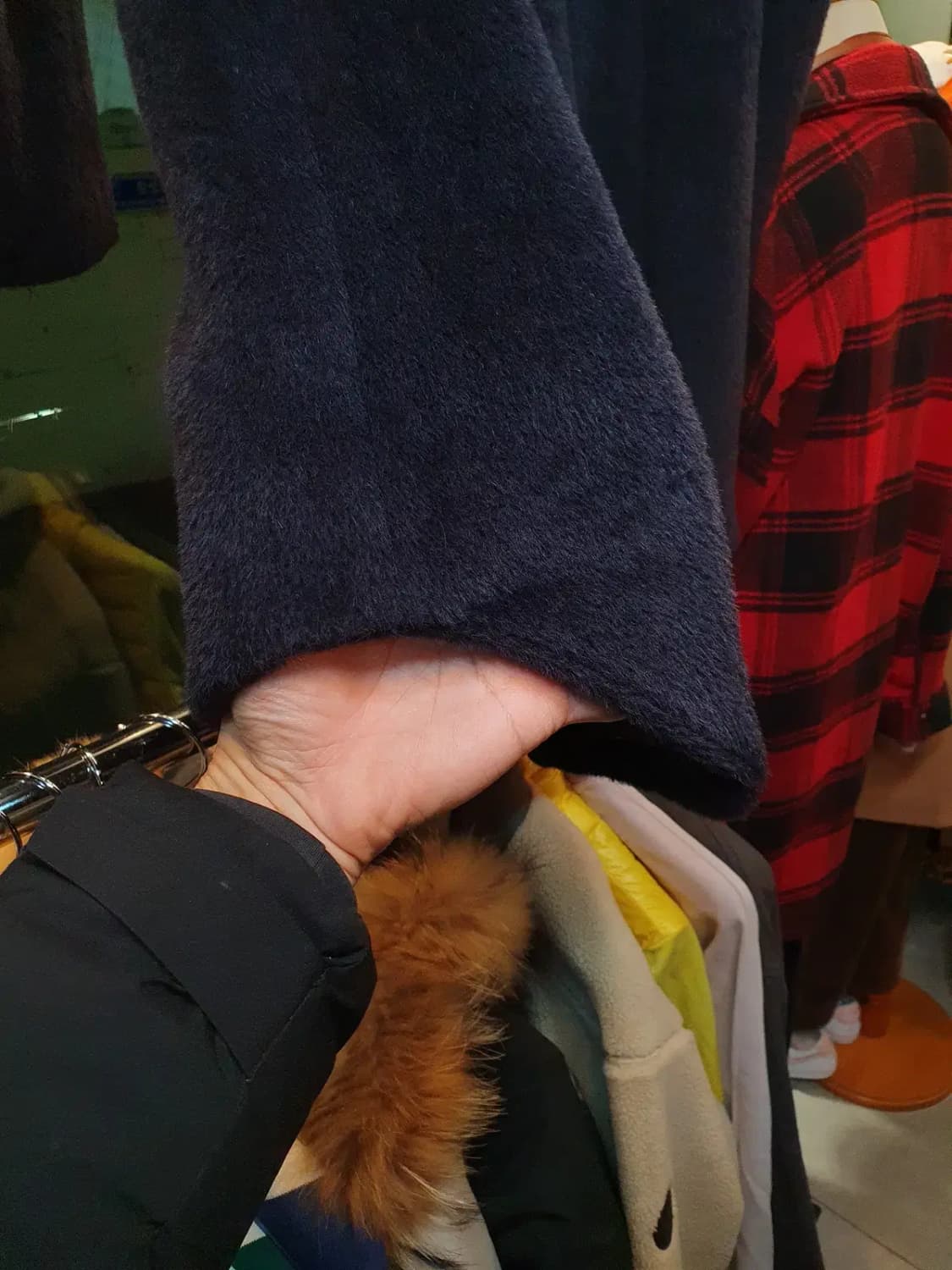 타임 라마털 50% 모 코트 실사이즈 55 상품이미지6