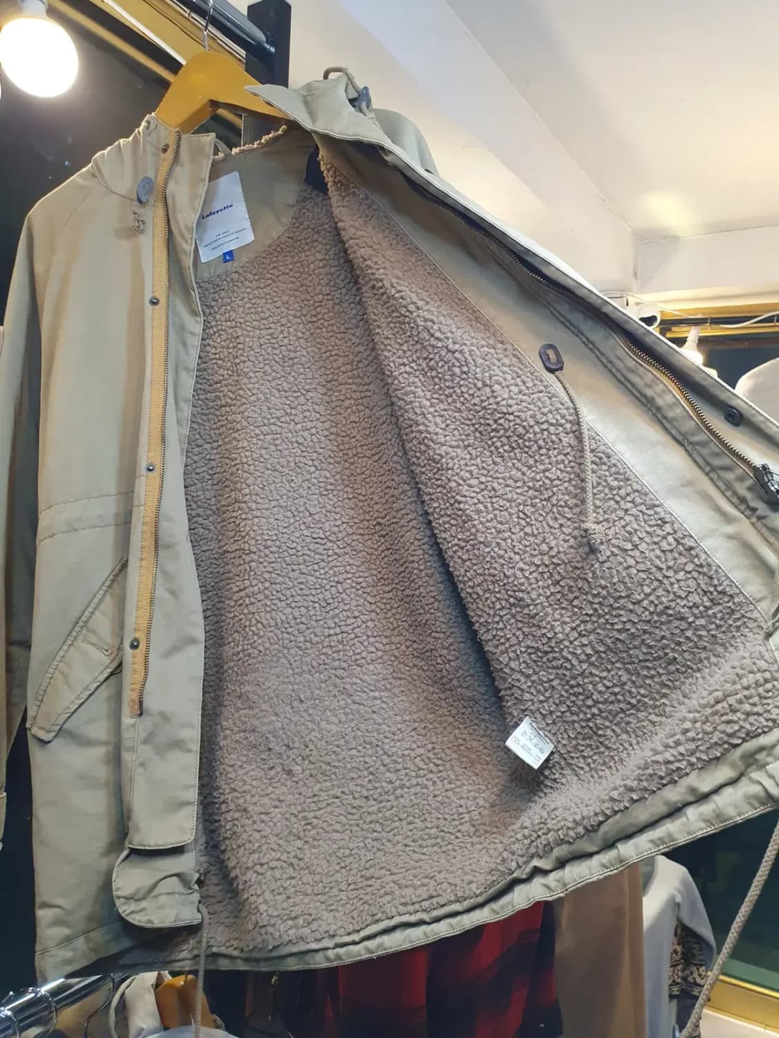 일본 스트릿 브랜드 라파예트 양털 쉐르파 뽀글이 성조기 패치코트 L사이즈 상품이미지6