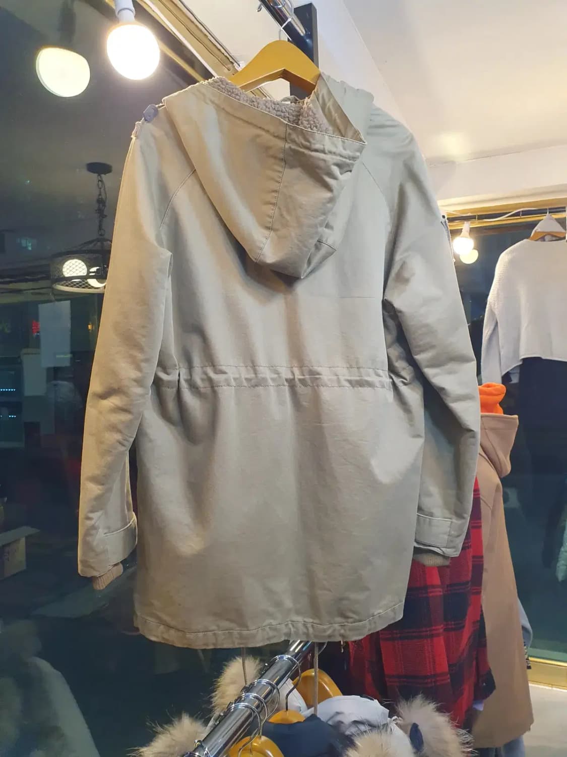 일본 스트릿 브랜드 라파예트 양털 쉐르파 뽀글이 성조기 패치코트 L사이즈 상품이미지8