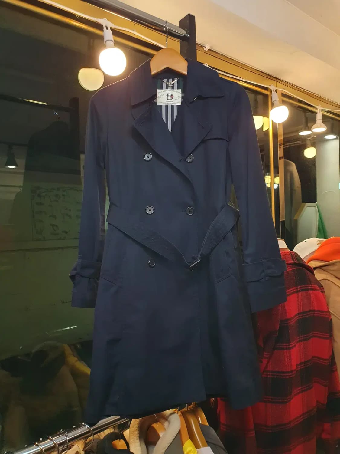 빈폴 안감 체크패턴 클래식 트렌치코트 95사이즈 상품이미지1