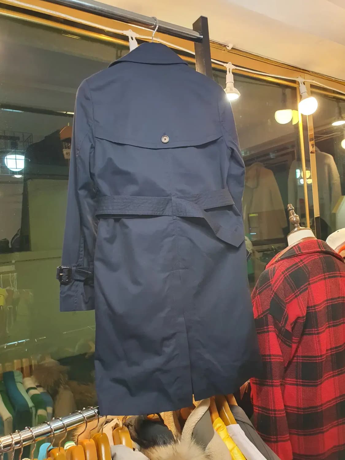 빈폴 안감 체크패턴 클래식 트렌치코트 95사이즈 상품이미지8