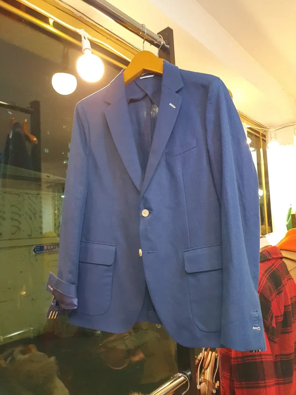 간트 언컨스트럭티드 소매 리얼버튼 클래식 싱글 투버튼 자켓 52사이즈 상품이미지1