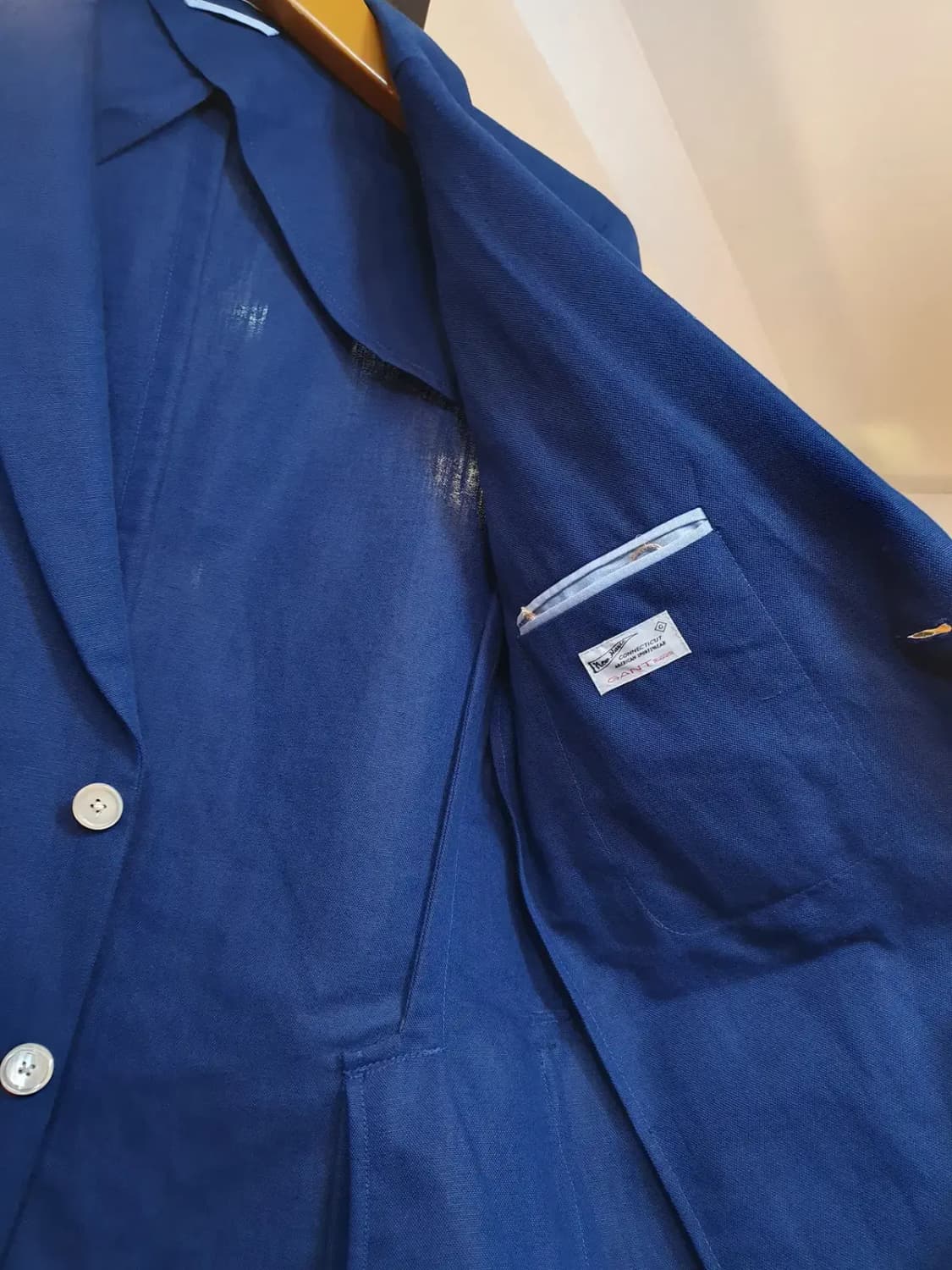 간트 언컨스트럭티드 소매 리얼버튼 클래식 싱글 투버튼 자켓 52사이즈 상품이미지6