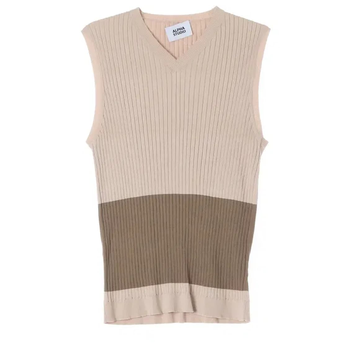 알파스튜디오 코튼 100% 니트 조끼 XS사이즈 상품이미지1