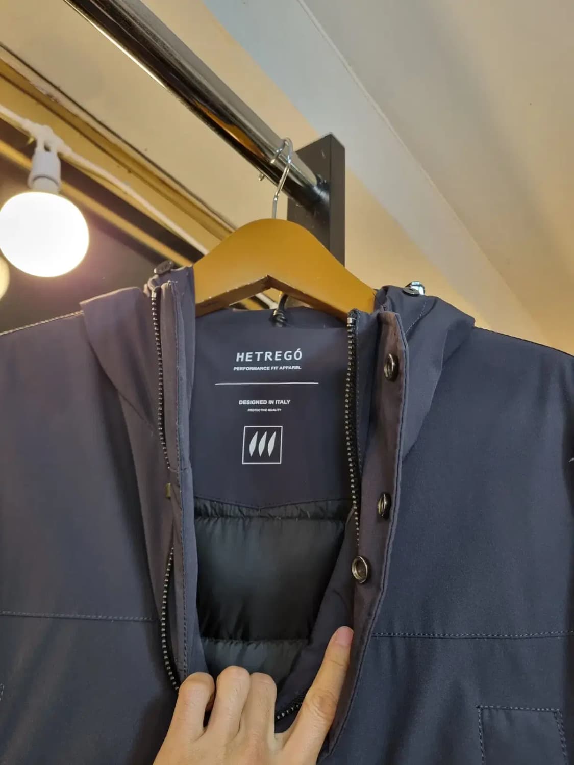 50사이즈 최고급 대장급 명품 이태리제작 헤트레고 거위털 구스다운 패딩 상품이미지5