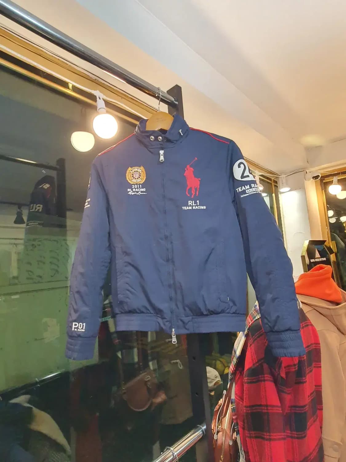 폴로 랄프로렌 S사이즈 최고급 대장급 끝판왕 미국 성조기 자수 레이싱자켓 상품이미지1