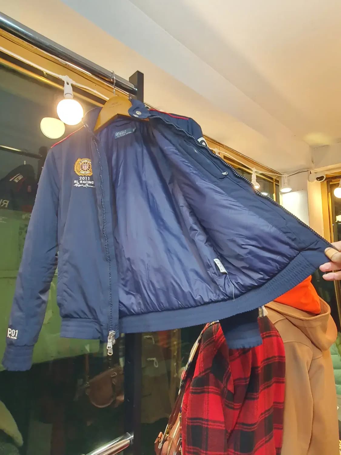 폴로 랄프로렌 S사이즈 최고급 대장급 끝판왕 미국 성조기 자수 레이싱자켓 상품이미지9