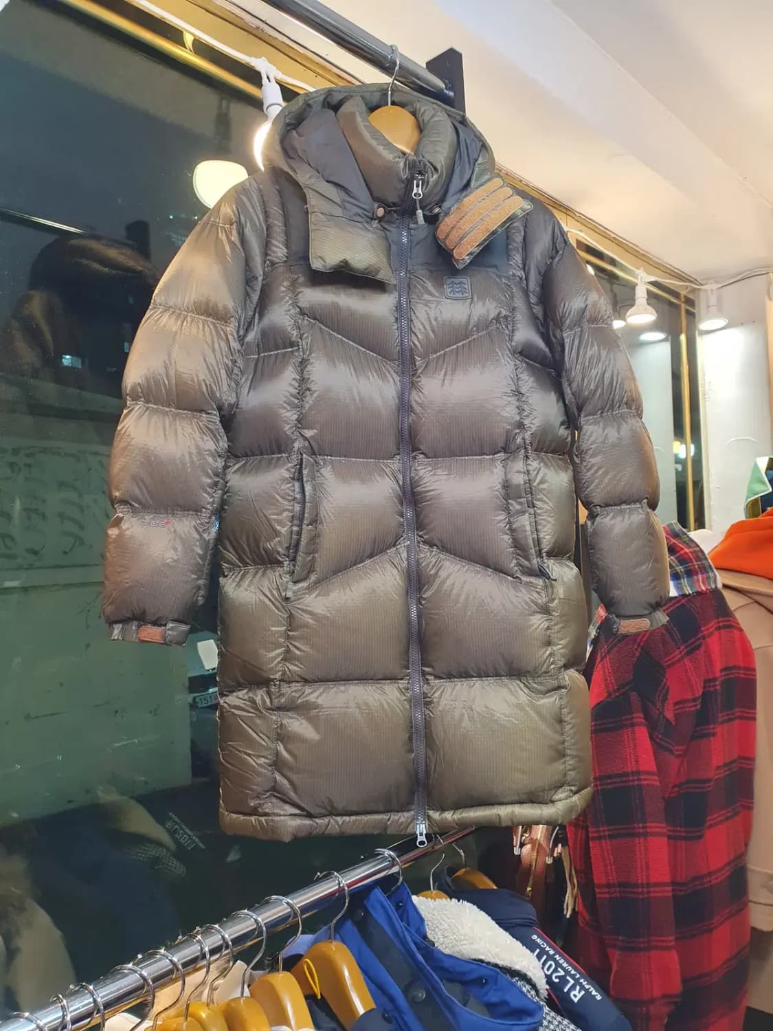 무하자 새상품급 90사이즈 코오롱 거위털 구스다운 최고급 대장급 패딩 상품이미지1