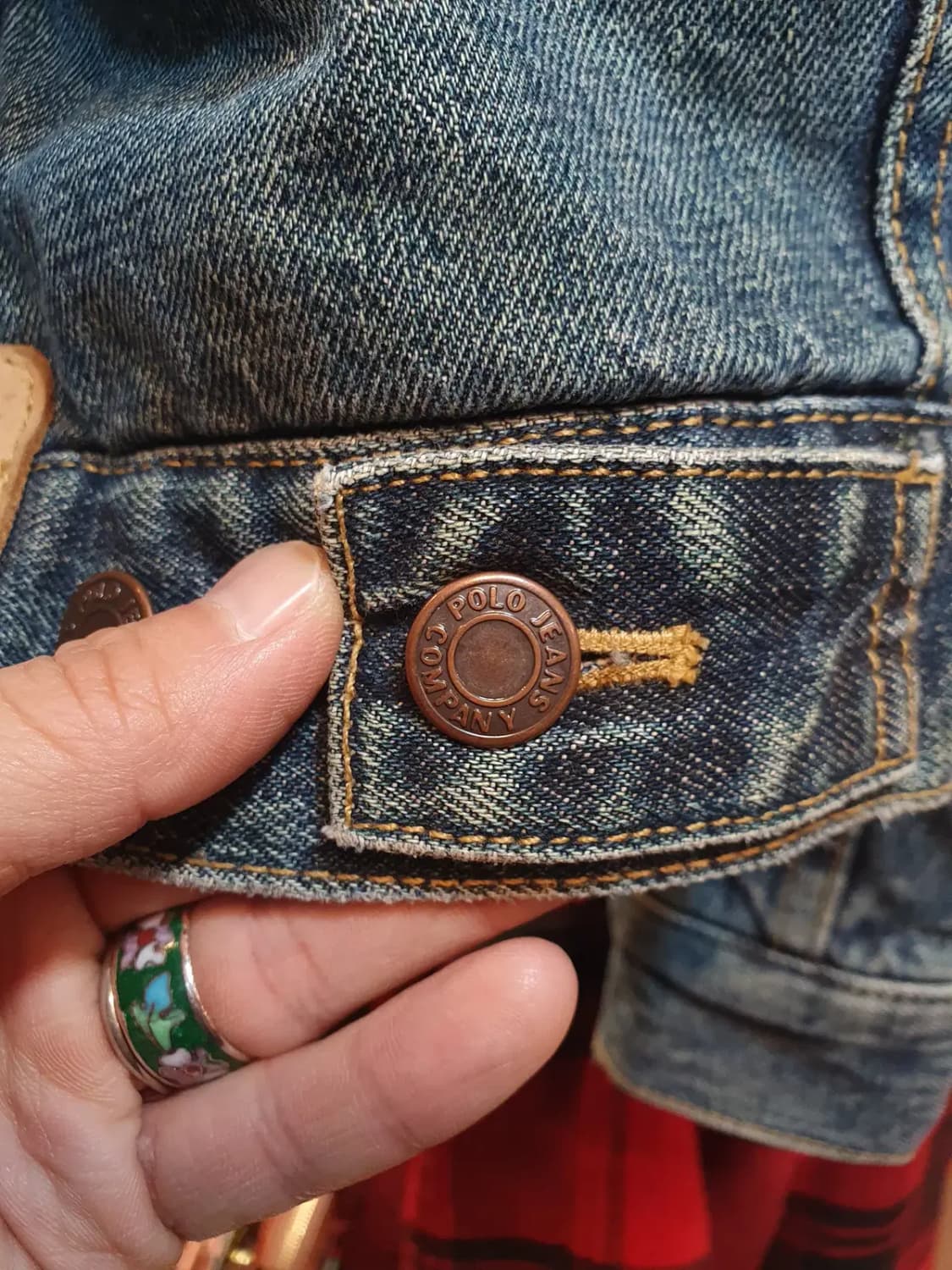 폴로 랄프로렌 두산폴로진스 M사이즈 양털 쉐르파 뽀글이 안감 청자켓 상품이미지10