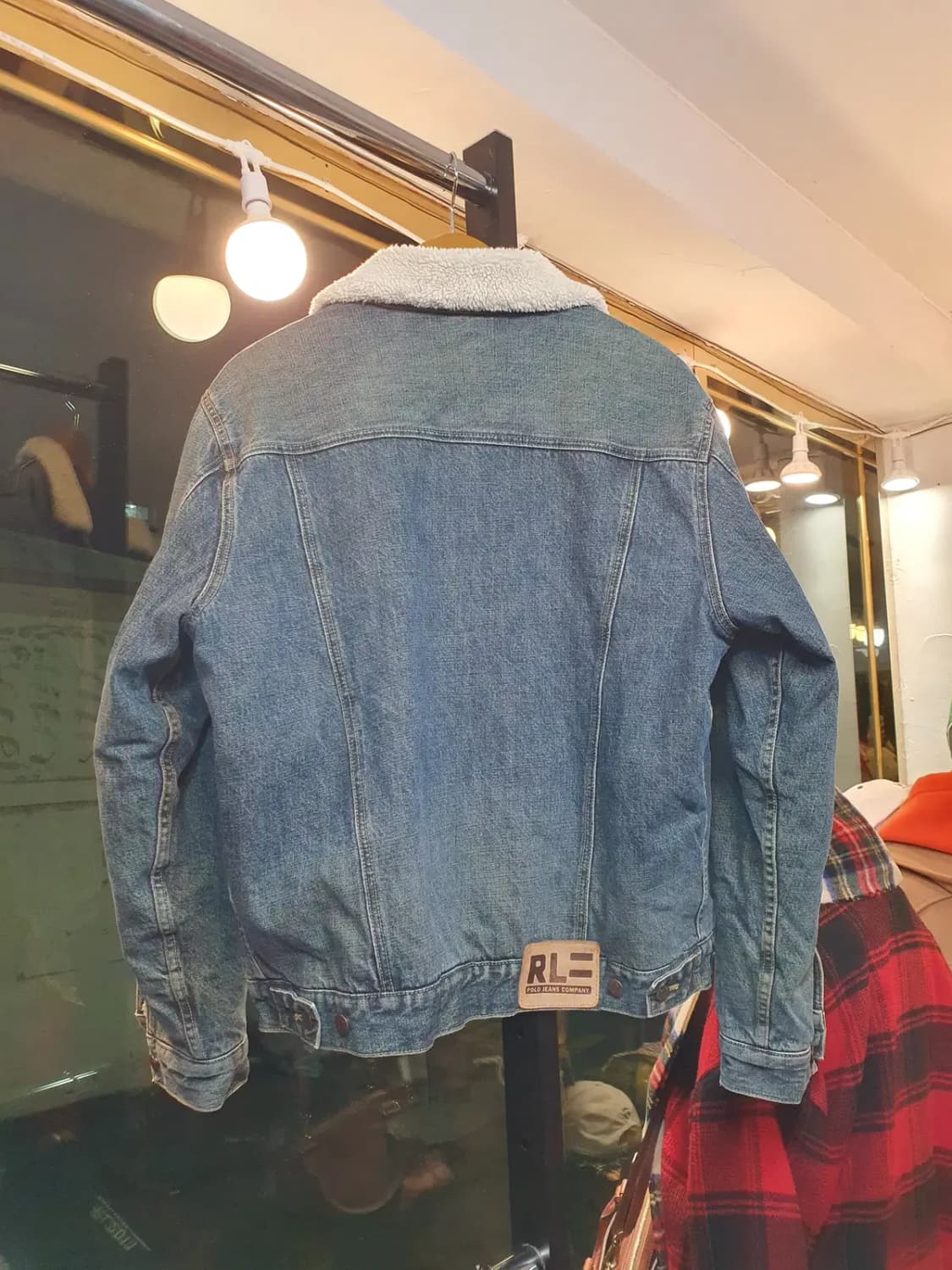 폴로 랄프로렌 두산폴로진스 M사이즈 양털 쉐르파 뽀글이 안감 청자켓 상품이미지8