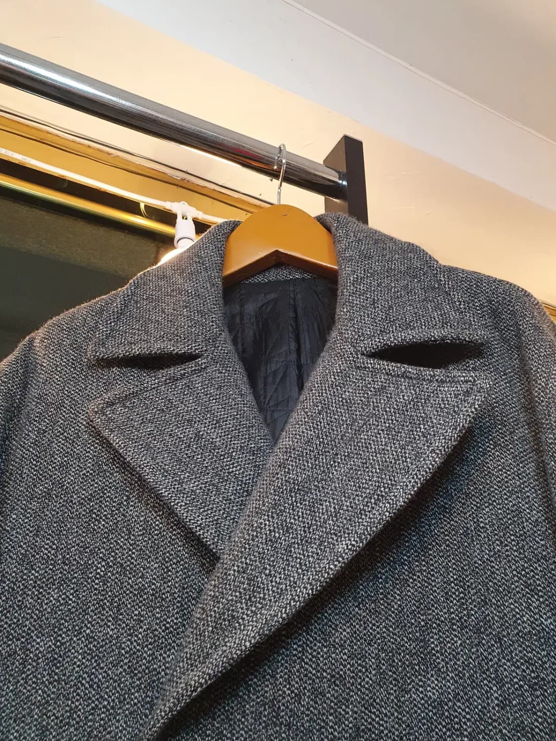 실사이즈 105 이탈리아 이태리 알레그리 더블 브레스티드 그레이 롱코트 상품이미지3