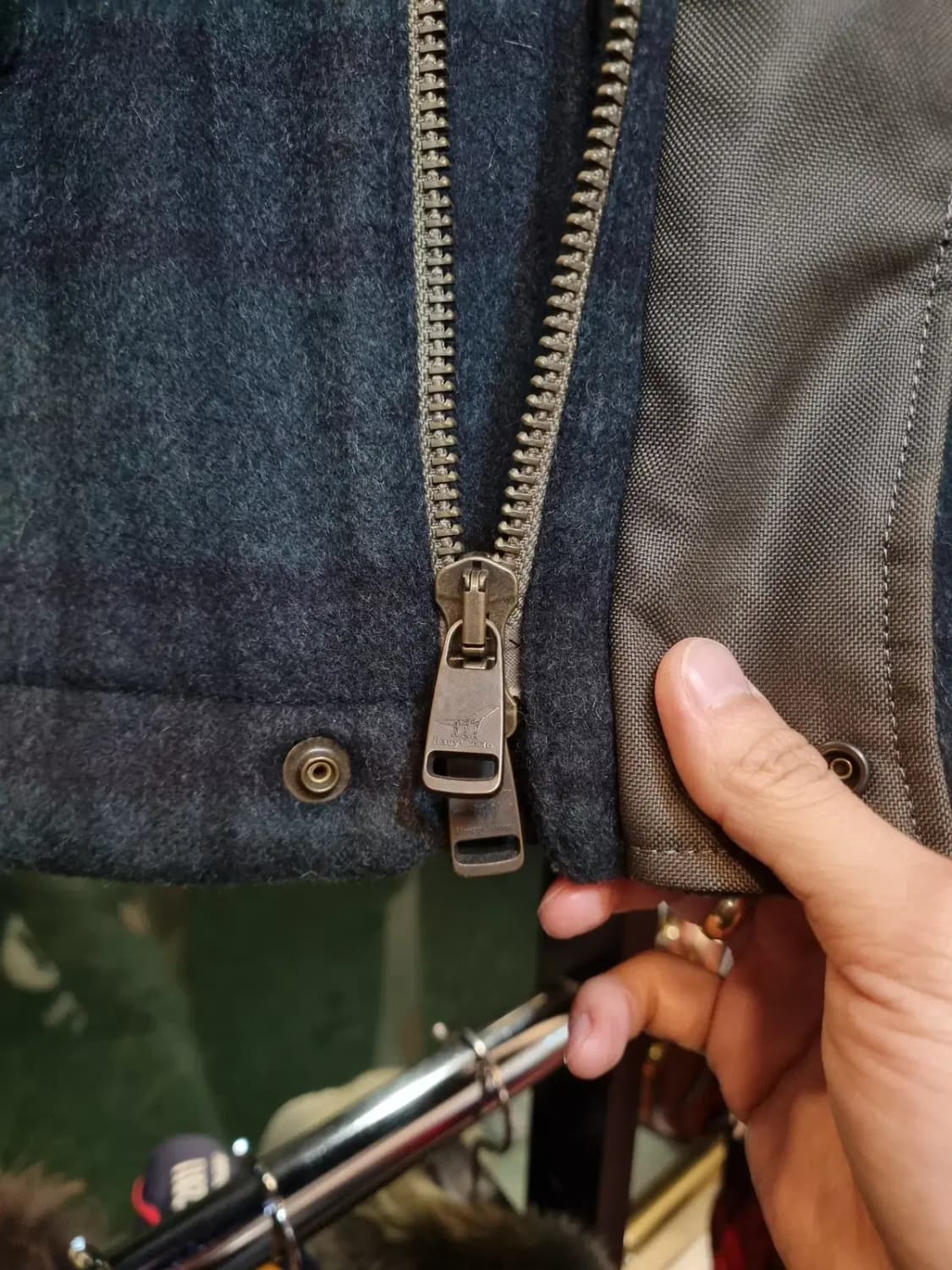 100사이즈 아메리칸 캐주얼 헨리코튼 클래식 타탄체크 블랙와치 울혼방자켓 상품이미지6