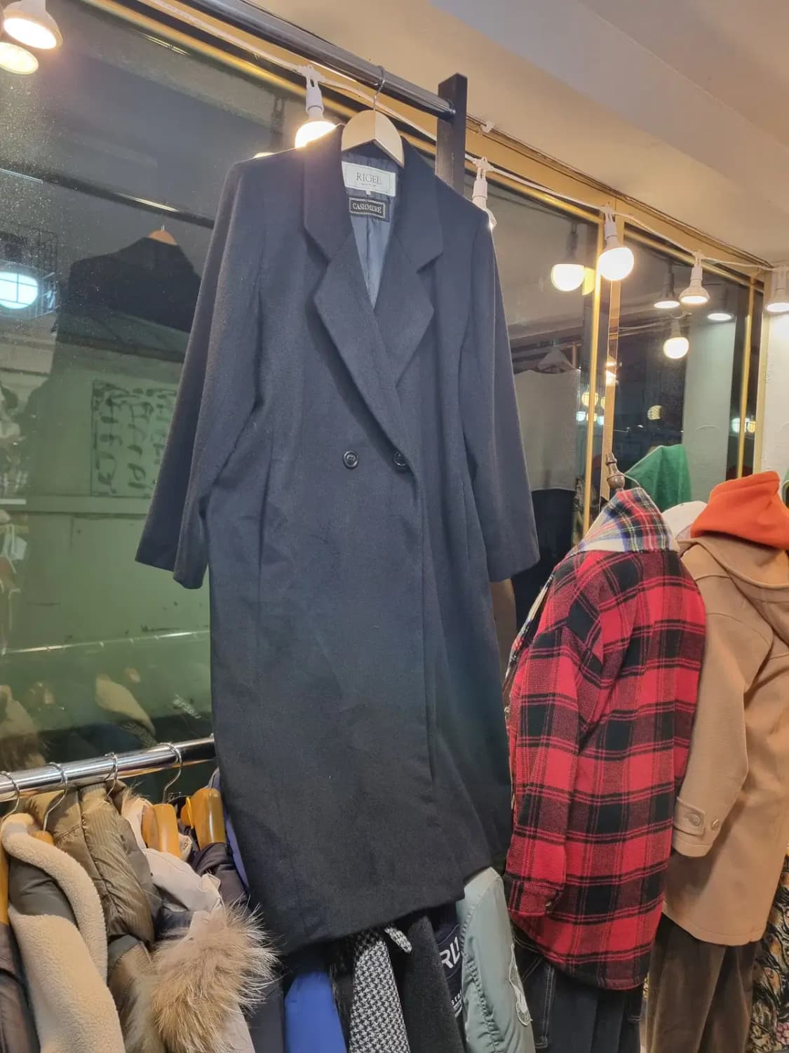 실사이즈 77 일본 RIGEL사 MIWA콜라보 캐시미어100% 여성롱코트 상품이미지1