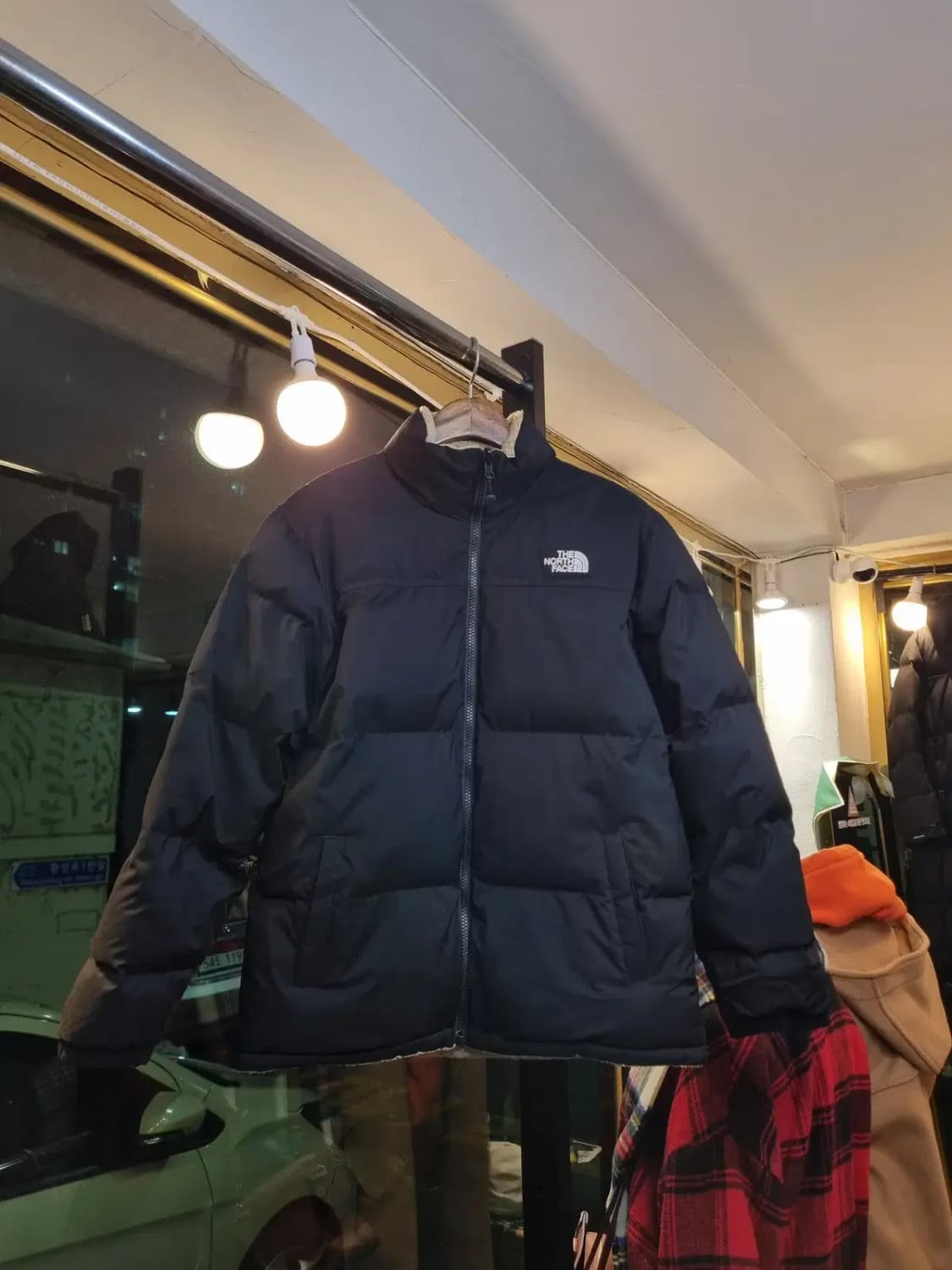 노스페이스 여성 55 가능 청소년용 160사이즈 양면 뽀글이 양털 자켓 상품이미지1