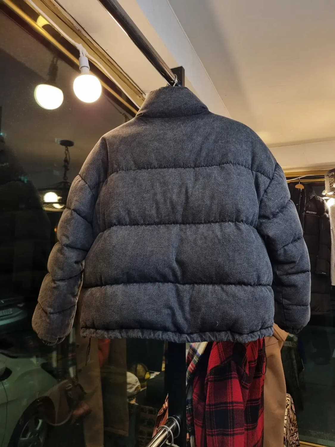 V2 피그먼트 실사이즈 M~L 흑청 회청 워싱 오리털 덕다운 패딩자켓 상품이미지7